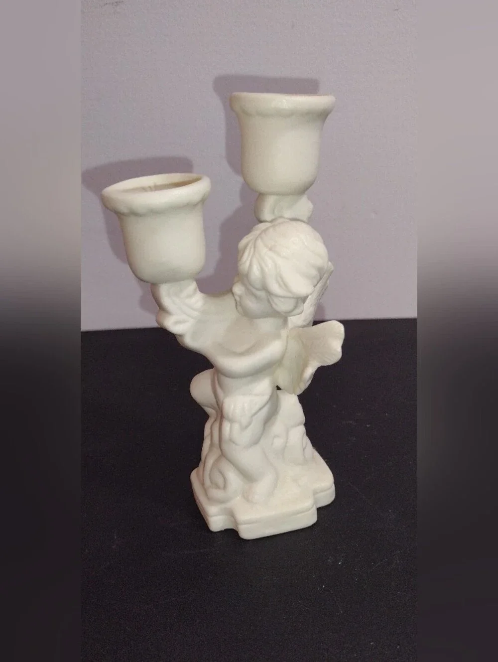White Angel Cherub Candle Holder - Home Accents